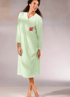 Zweierpack Nachthemden, 3/4 -langen Ärmeln mit Knopfleiste