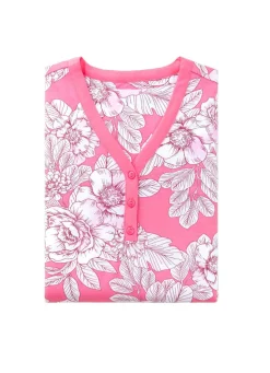 Zweierpack Nachthemden, knielang, mit Knopfleiste