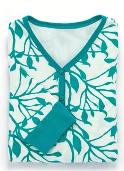 Zweierpack Nachthemden, knielang mit Knopfleiste