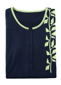 Zweierpack Nachthemden, kürzer geschnitten mit Knopfleiste