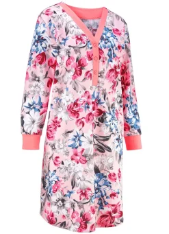 Zweierpack Nachthemden, kürzer geschnitten mit Knopfleiste