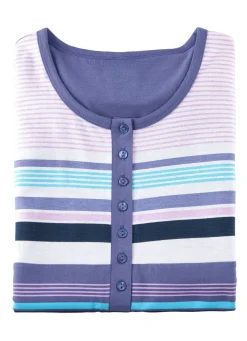 Zweierpack Nachthemden, kürzer geschnitten sowie seitlicher Schlitz am Saum