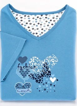 Zweierpack Nachthemden, kürzer geschnitten aus Baumwolle