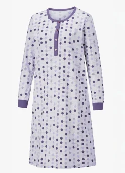 Zweierpack Nachthemden, Langarm mit Knopfleiste und Bündchen