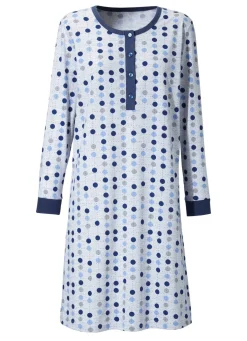 Zweierpack Nachthemden, Langarm mit Knopfleiste und Bündchen