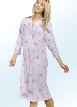 Zweierpack Nachthemden, Langarm mit Knopfleiste