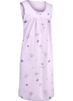 Zweierpack Nachthemden mit breiten Trägern und Knopfleiste