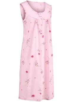 Zweierpack Nachthemden mit breiten Trägern und Knopfleiste