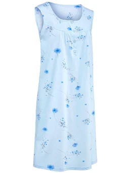 Zweierpack Nachthemden mit breiten Trägern und Knopfleiste