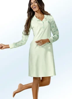 Zweierpack Nachthemden mit Knopfleiste und Bündchenabschlüssen