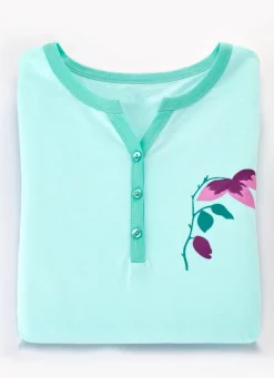 Zweierpack Nachthemden, mit breiten Trägern und Knopfleiste