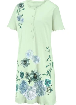 Zweierpack Nachthemden mit Knopfleiste und gebogten Abschlüssen