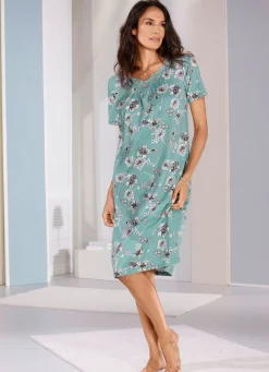 Zweierpack Nachthemden, wadenlang und mit Stickereispitze