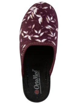 Zweierpack Pantoffeln aus samtig, weichem, bedrucktem Textilmaterial