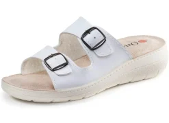 Zweierpack Pantoletten aus Nubuk- und Nappasynthetik