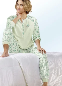 Zweierpack Schlafanzüge, Langarm und Knopfleiste