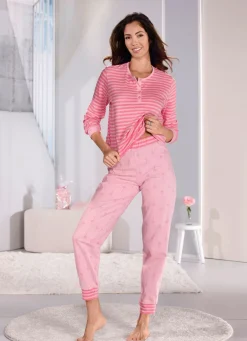 Zweierpack Schlafanzüge mit garngefärbtem Ringeldessin