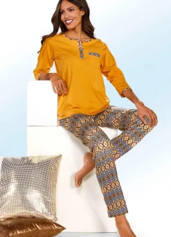 Zweierpack Schlafanzüge mit Brusttasche und Knopfleiste