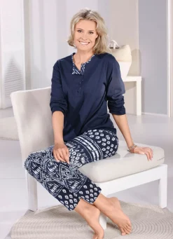 Zweierpack Schlafanzüge mit langen Ärmeln und langer Hose