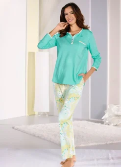 Zweierpack Schlafanzüge mit langen Ärmeln und langer Hose