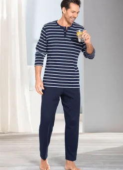 Zweierpack Schlafanzüge mit Knopfleiste und offenen Abschlüssen