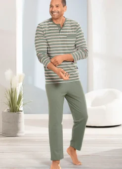 Zweierpack Schlafanzüge mit Knopfleiste und offenen Abschlüssen