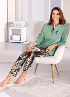 Zweierpack Schlafanzüge von Laurina mit Knopfleiste