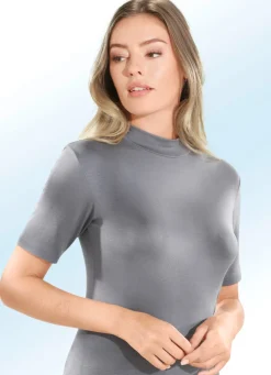 Zweierpack Shirts mit Stehkragen und kurzen Ärmeln