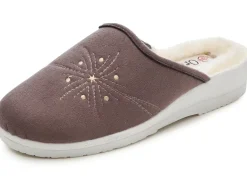 Zweierpack, warme Damen-Hausschuhe, Weite H, mit Wolle